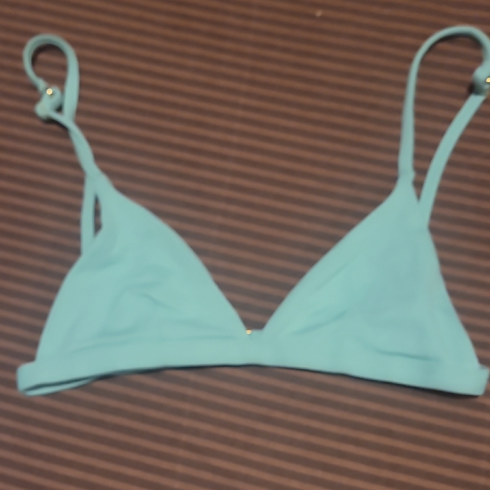 Light Blue Triangle Bikini Top